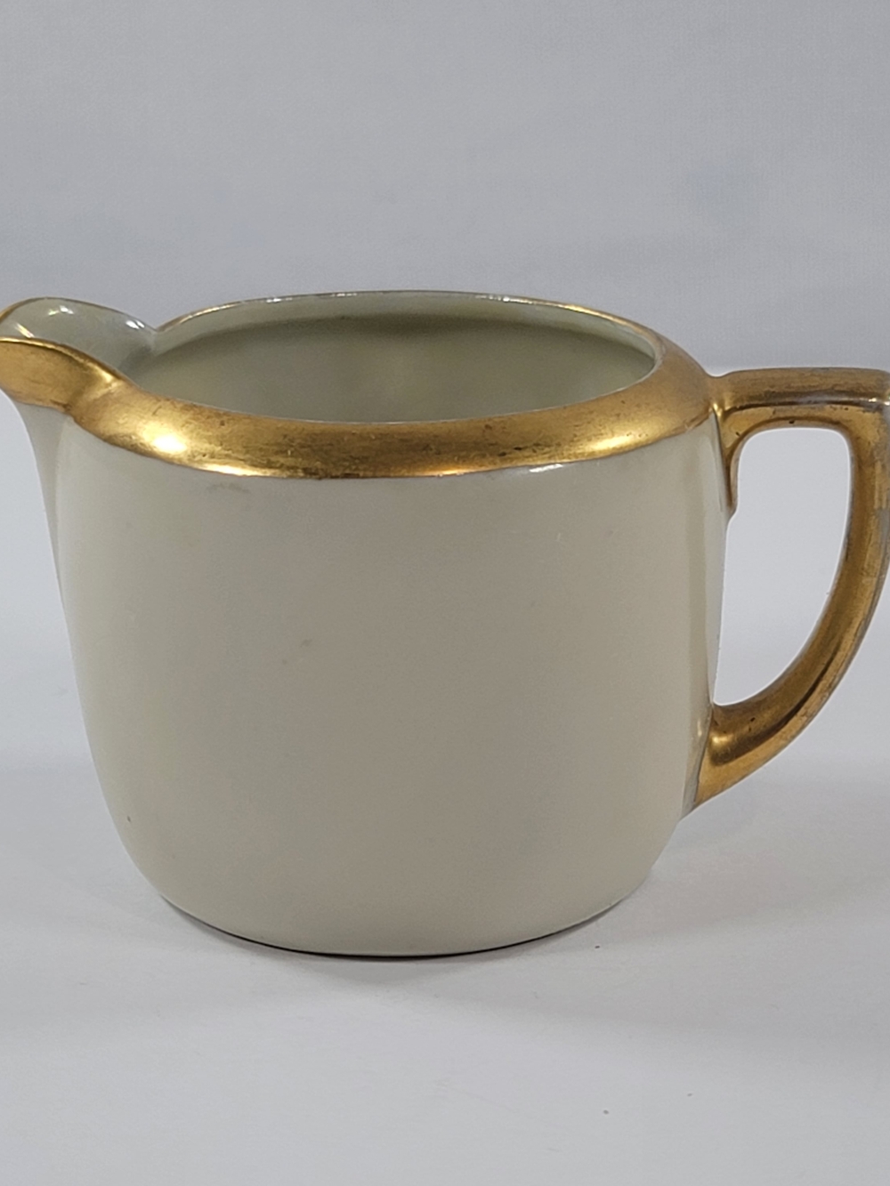 Antique Beige And Gold Trim Creamer Moritz Zdekauer M&Z Austria